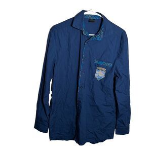 Universal Studios Harry Potter Ravenclaw Shirt Adult Small Blue Button Up Pocket